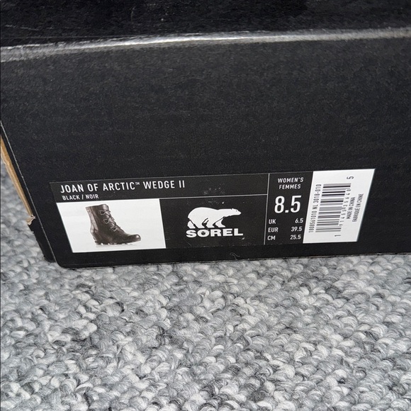 Sorel Women's Black Lace-Up Boots Joan of Arctic II 8.5 Black - Picture 6 of 6